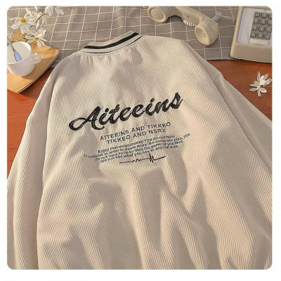  Áo khoác Bomber Nhung Gân Tikkeo Thêu Sắc Nét Đẹp Xinh - Chất Nhung Thoáng Mát Form rộng Unisex Nam Nữ Couple