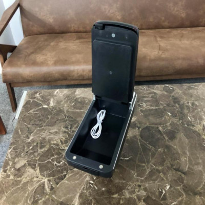 Hộp Tỳ Tay Vios 2020- 2021 Bọc Da Cao Cấp Đen Và Kem