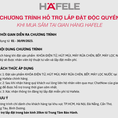 [New] Máy Rửa Chén Bát HDW-T5531B Hafele 538.21.350 - Hàng Chính Hãng
