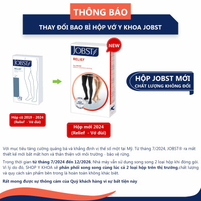 Vớ y khoa đùi Hỗ Trợ Điều Trị suy giãn tĩnh mạch chân JOBST Relief chuẩn áp lực 20-30mmHg - Da (tất y khoa)
