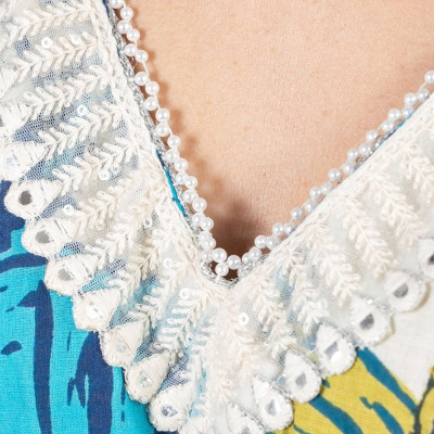 Maxi Cotton Phối Ren Isla Bonita