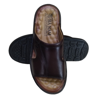 Dép nam quai ngang da bò thật TiTi Đô cao cấp DNA2202