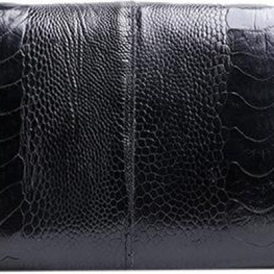 Túi Đeo Da Đà Điểu VIP Huy Hoàng HT6410 (19 x 10.5 cm) - Đen