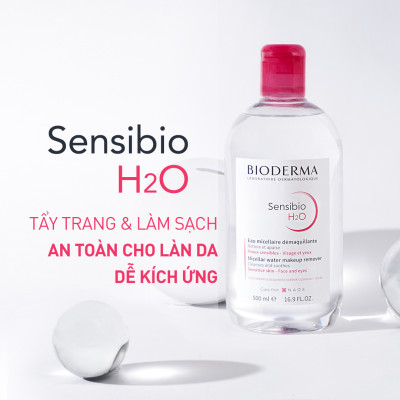 Nước Tẩy Trang Dành Cho Da Nhạy Cảm Bioderma Sensibio H20 500ml