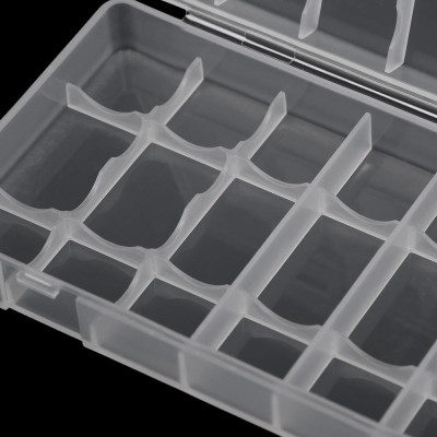 1Pc PALO Transparent AA Battery Storage Box Case High-quality Container Durable Plastic Battery Holder with Lid Holds 8