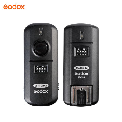  Đèn flash Godox FC-16 2.4GHz 16 kênh điều khiển từ xa không dây  cho Nikon D5100 D90 D7000 D7100 D5200 - Đen - phích cắm JP